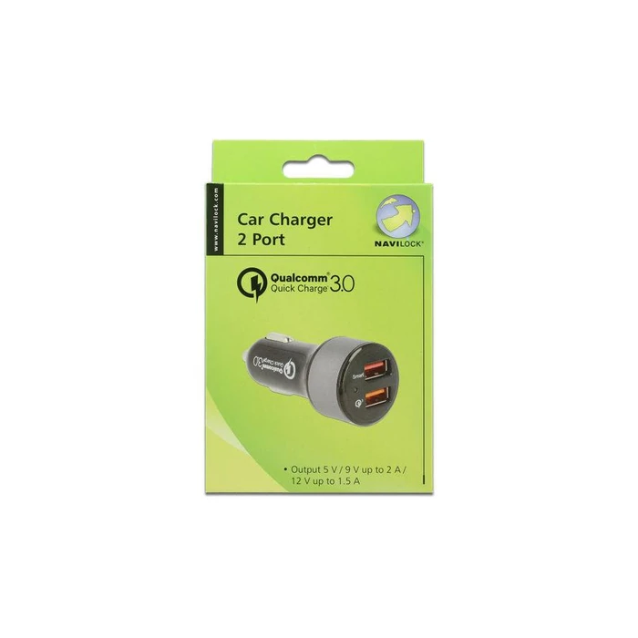 Φορτιστής Αυτοκινήτου Navilock 12V to 2x USB A male / female
