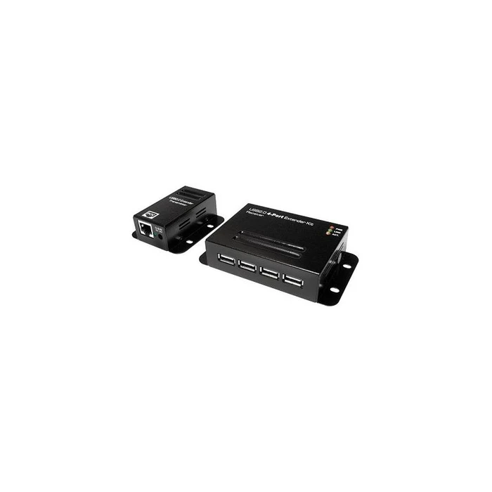 USB extender LogiLink USB 2.0 Cat.5 up to 50m with 4-port hub, POE