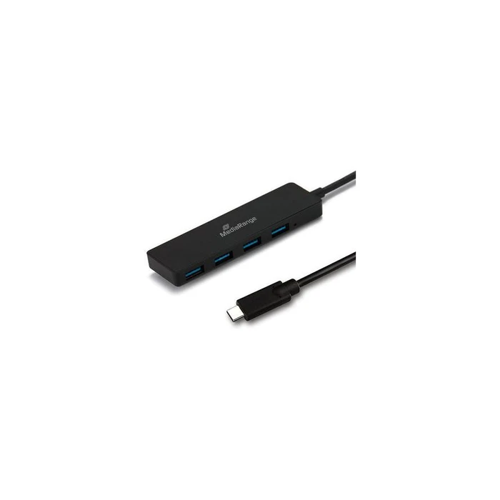 USB Hub MediaRange Type-C to USB 3.0 Verteiler 1:4 Black