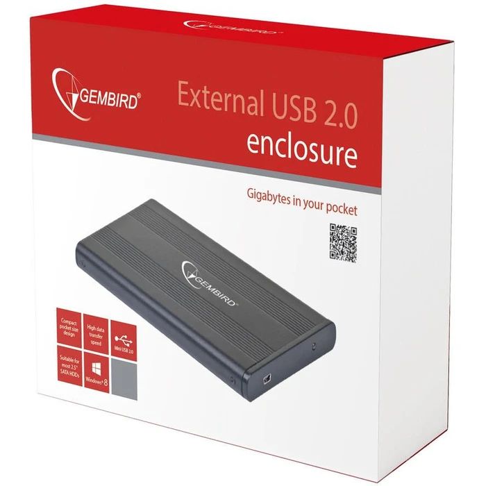 Θήκη Σκληρού Δίσκου 2,5 Gembird USB2.0 for SATA HDDs - mini-USB 5pin