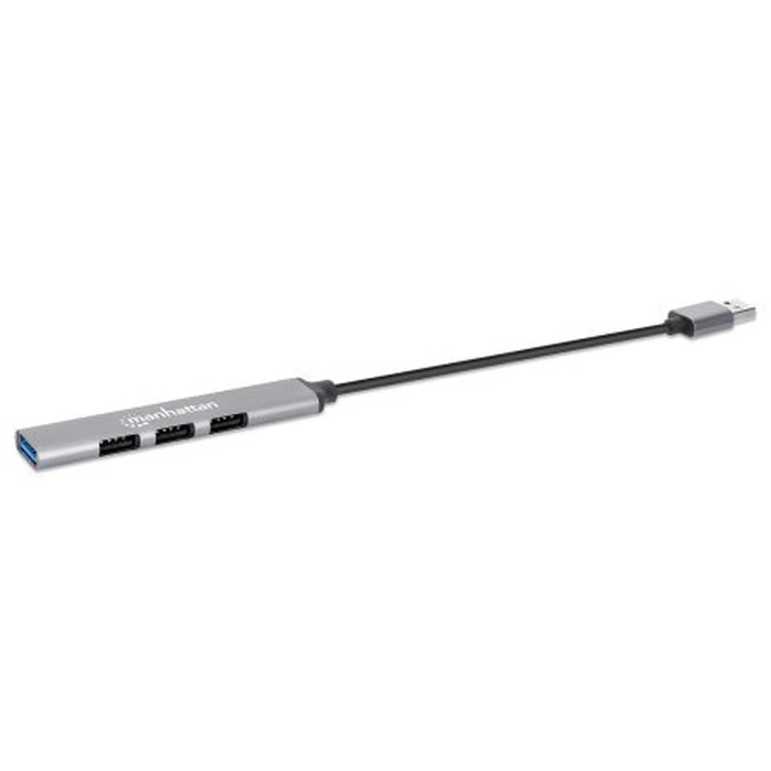 USB Hub Manhattan 4Port 3x480Mbit/s 1xGbit/s USB-A Stecker
