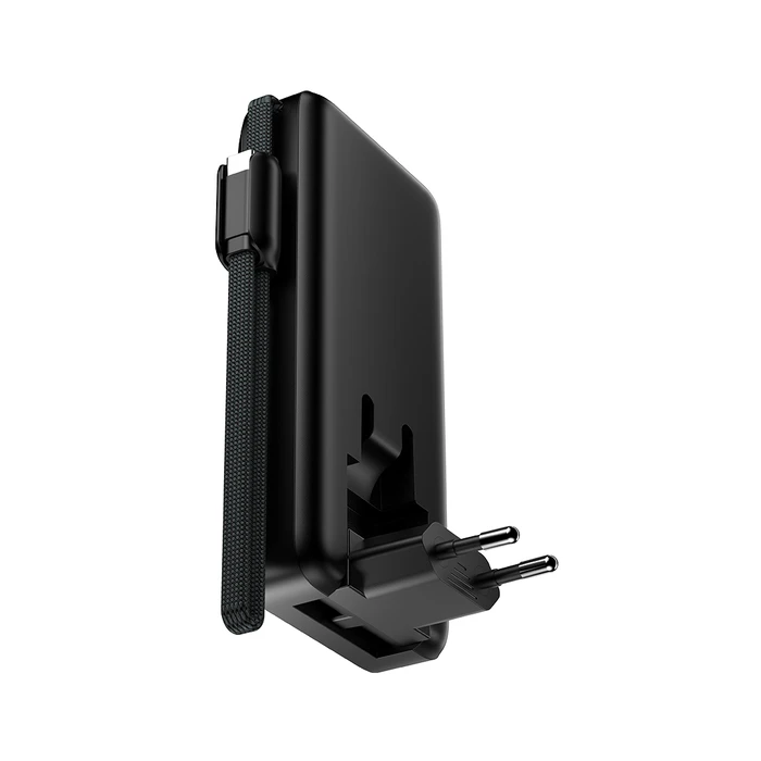 XO Powerbank Ταχείας Φόρτισης 22.5W με Πρίζα και Λουράκι Type C 10000mAh