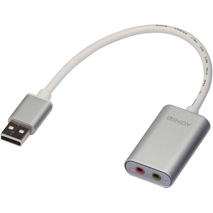 Αντάπτορας USB Lindy Audio USB Typ A 3.5mm