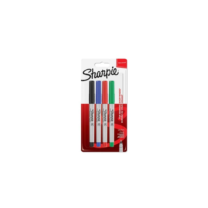 Μαρκαδόροι Sharpie fiber pen Ultra Fine EF Black/Blue/Red/Green 4er Blister