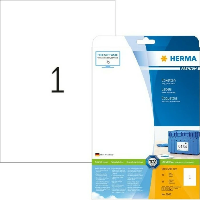 Ετικέτες Herma 210X297 25 Sheets DIN A4 25 pcs. 5065