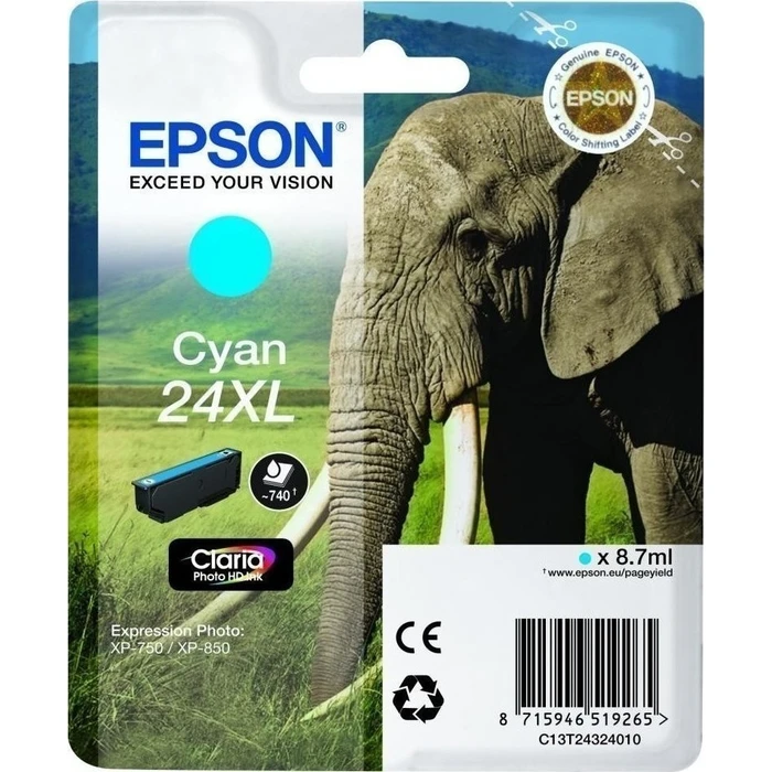 Μελάνι Epson XL cyan Claria Photo HD T 243 T 2432