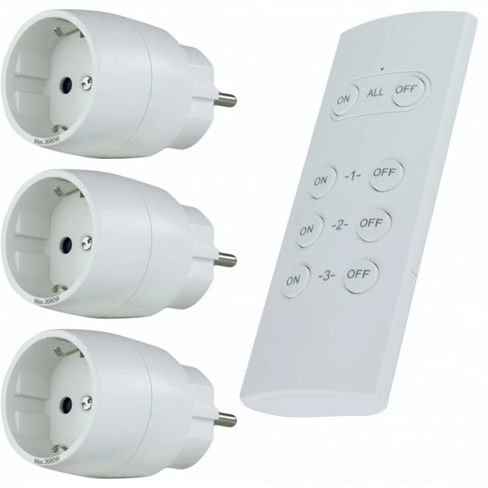 Πρίζα Ρεύματος Wi-Fi REV Radio Switch Set 3 + 1 compact white