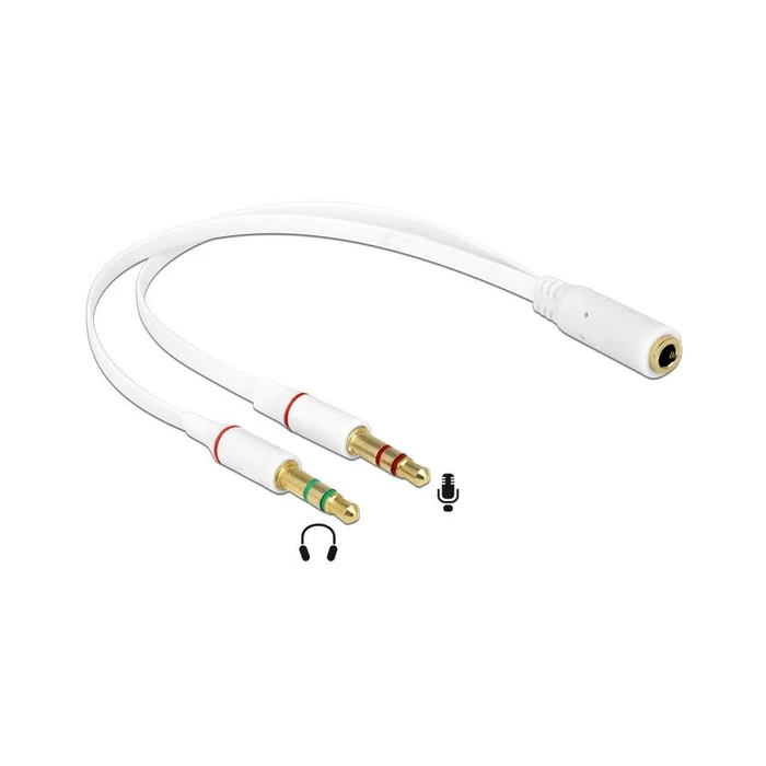 Αντάπτορας Ήχου iPhone adapter Delock 4pin jack to 2x 3pin jack male / female