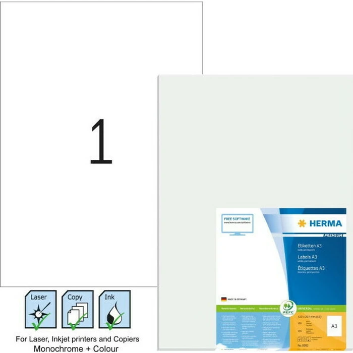 Ετικέτες Herma A3 420X297 100 Sheets DIN A3 100 pcs. 8692