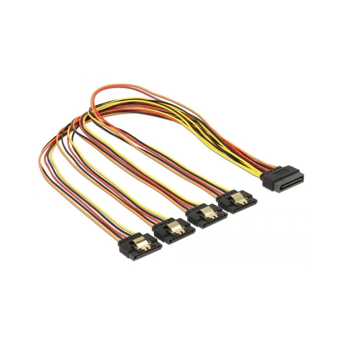 Καλώδιο Delock 4x 15Pin SATA -> 2x 15Pin SATA M/F 50cm