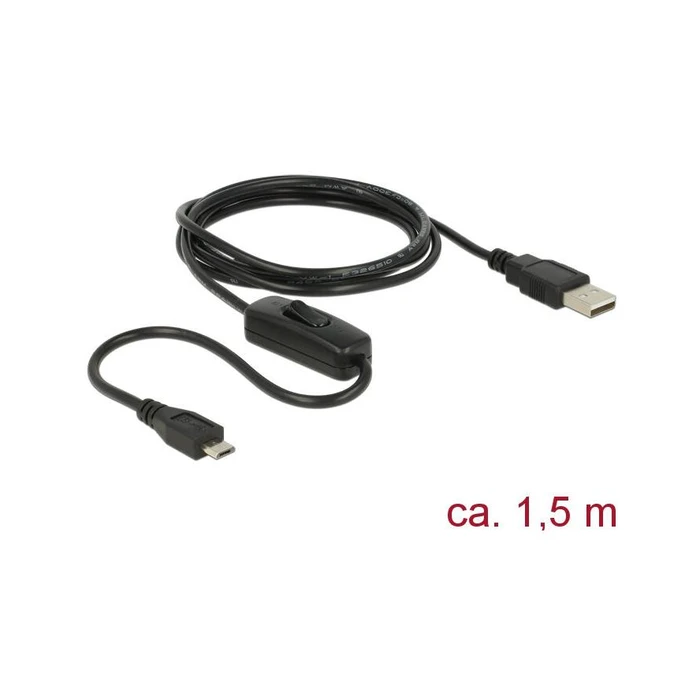 Καλώδιο USB Delock micro B -> A St/St 1.50m Ein/Aus-Sch
