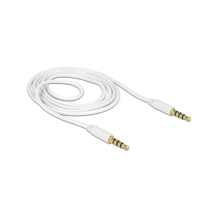 Καλώδιο Ήχου Delock 3,5mm -> 3,5mm M/M 1.00m 4Pin White
