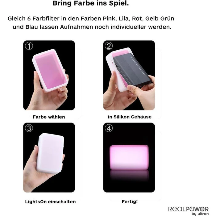 Video Light Realpower Lights On Licht Streaming Twitch 8W LED