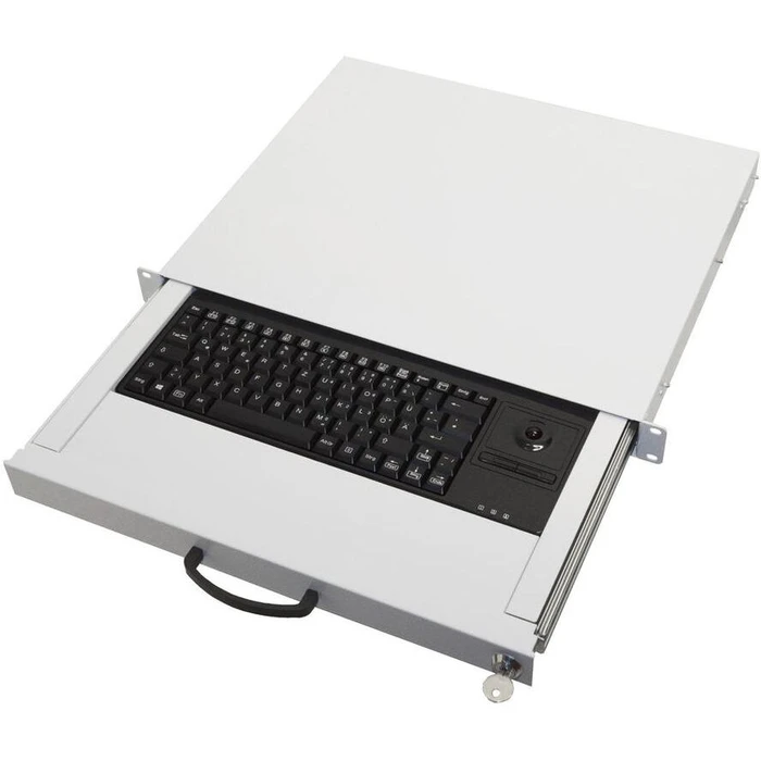 Πληκτρολόγιο Για Καμπίνα Δικτύου Aixcase 19" Rack 1U DE Trackball PS2&USB lightgray