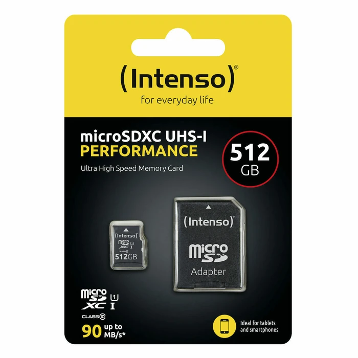 Κάρτα Μνήμης microSDXC Intenso 512GB Class 10 UHS-I U1 Performance