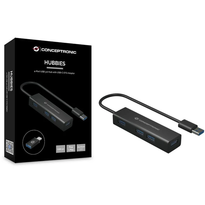 USB Hub CONCEPTRONIC 4-port 3.0 -> 4x3.0 + TypC A