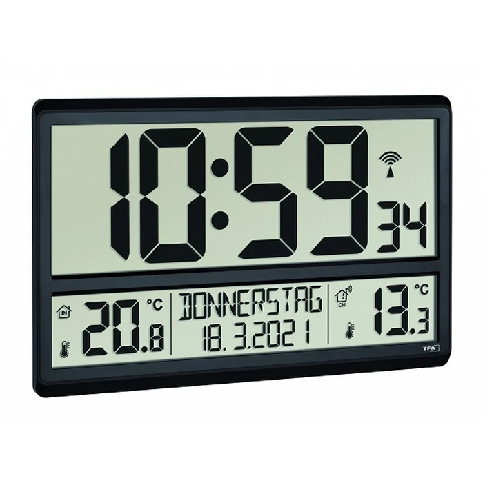 Θερμόμετρο - Υγρασιόμετρο TFA 60.4521.01 XL Radio Clock with Indoor/Outdoor Temperature