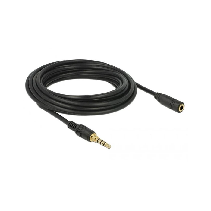 Καλώδιο Ήχου Delock extension jack 3.5mm 4Pin St > Bu 5.0m Black