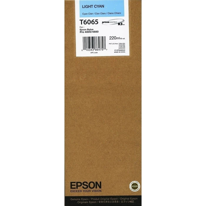 Μελάνι Epson light cyan T 606 220 ml T 6065