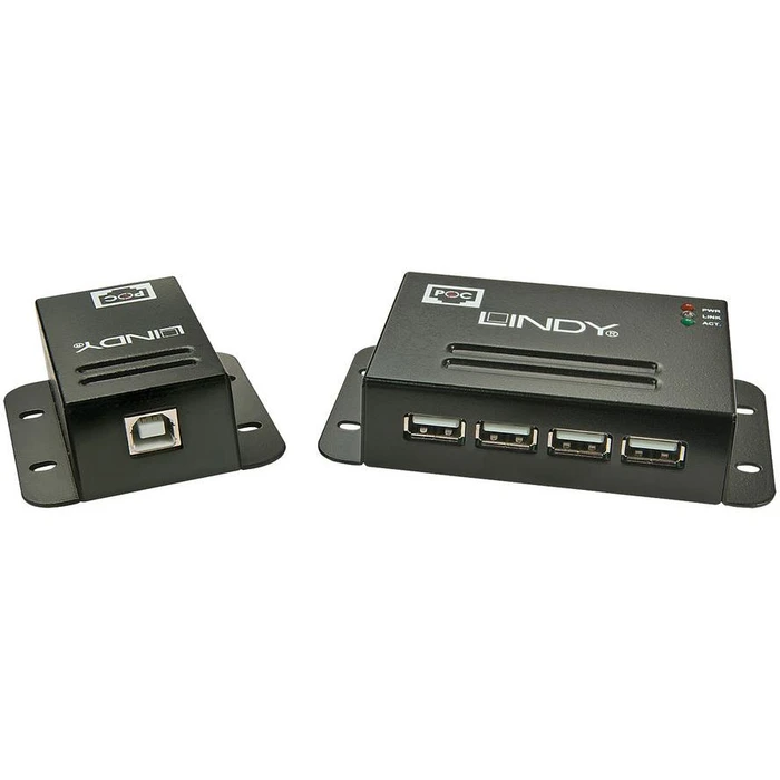 USB Extender Lindy 2.0 Cat5 Power over RJ45 4 Port 50m