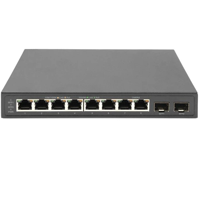 Network Switch Digitus 8-Port Gigabit + 2 Gigabit SFP Ports