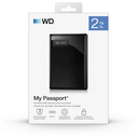 WD My Passport 2 TB Portable External Hard Drive (HDD) USB-C - Black