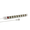 Πολύπριζο Ασφαλείας M-CAB 19 INCH 1U SOCKET 8 PORT ALU GR