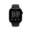 Apple Watch Series 12 Aluminium 42mm Μαύρο Αλουμίνιο με Black Sport Band (M/L)