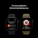Apple Watch Series 12 Cellular Aluminium 42mm Αδιάβροχο με Παλμογράφο (Dark Bronze Aluminium με Olive Sport Band - S/M)