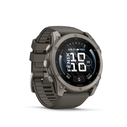 Garmin Fenix 9 Titanium 51mm Αδιάβροχο Smartwatch με Παλμογράφο (Pebble Grey Silicone Band)