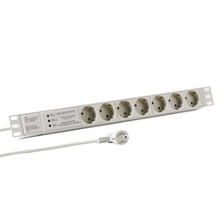 Πολύπριζο Ασφαλείας M-CAB 19 INCH 1U SOCKET 7 PORT ALU GR