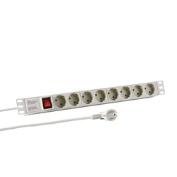 Πολύπριζο Ασφαλείας M-CAB 19 INCH 1U SOCKET 8 PORT ALU GR