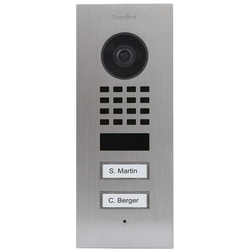Θυροτηλεόραση DoorBird D1102V IP Vid. Doorst. V2A noble. 2 flush-mounted call buttons