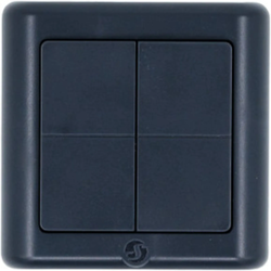 Shelly Blu Επιτοίχιος Διακόπτης 4 πλήκτρων (ZB DK) Bluetooth & Zigbee, 16 Ενέργειες, Γκρι