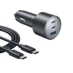 Anker Φορτιστής Αυτοκινήτου Nano 167.5W 3-Ports (2x USB-C, 1x USB-A) με Καλώδιο Type-C 1m - B2737HA1