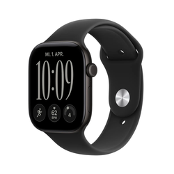 Apple Watch Series 12 GPS + Cellular 46mm Black Aluminium Case with Black Sport Band - S/M