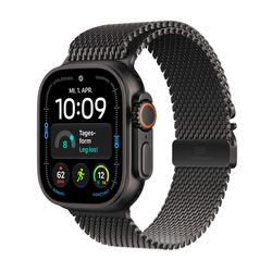Apple Watch Ultra 4 GPS + Cellular 49mm Black Titanium Case with Black Titanium Milanese Loop - Size S (Apple)