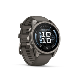 Garmin Fenix 9 Titanium 47mm Smartwatch - Pebble Gray QuickFit® Silicone Band