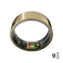 ULTRAHUMAN Ring Air - Έξυπνο Δαχτυλίδι για Γυναίκες και Άνδρες - Παρακολούθηση Ύπνου & Fitness - Bionic Gold Μέγεθος 9