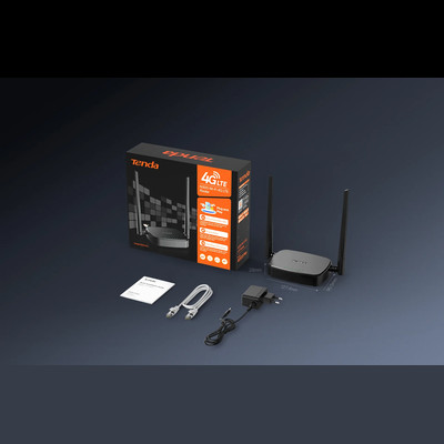 Product Router Tenda N300 WIFI 4G LTE 4G03 PRO Black base image