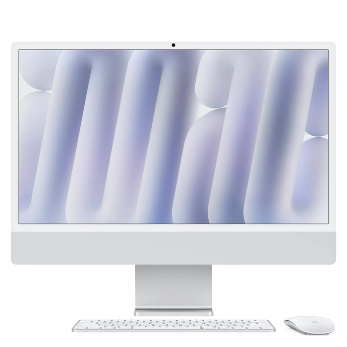 Apple iMac 24" Retina 4,5K (2024) M4, 16GB RAM, 256GB SSD, 8πυρήνης GPU, Ασημί, Ethernet, Πληκτρολόγιο με αριθμητικό τμήμα, BTO