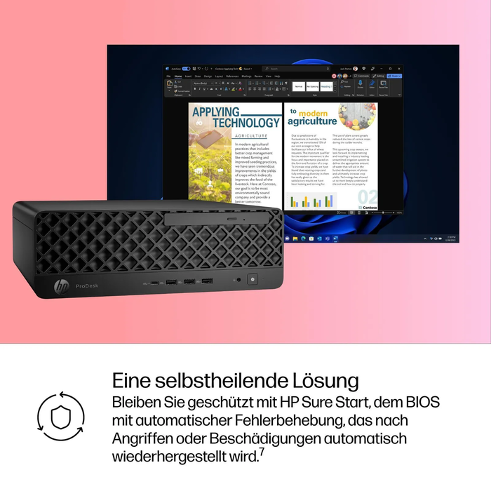 HP ProDesk 400 SFF G1i Core Ultra 7 265, 16GB RAM, 512GB SSD, Windows 11 Pro - 9H7M1ET