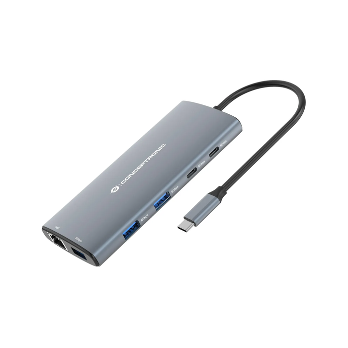Conceptronic USB-C Docking Station με HDMI 4K PD Ethernet Γκρι (DONN06G)