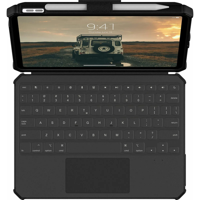 UAG Urban Armor Gear Rugged USB-C Keyboard Case με Trackpad για Apple iPad 11“ (2025) / iPad 10,9“ (2022) / iPad Air 11" (2025 & 2024) - Μαύρο