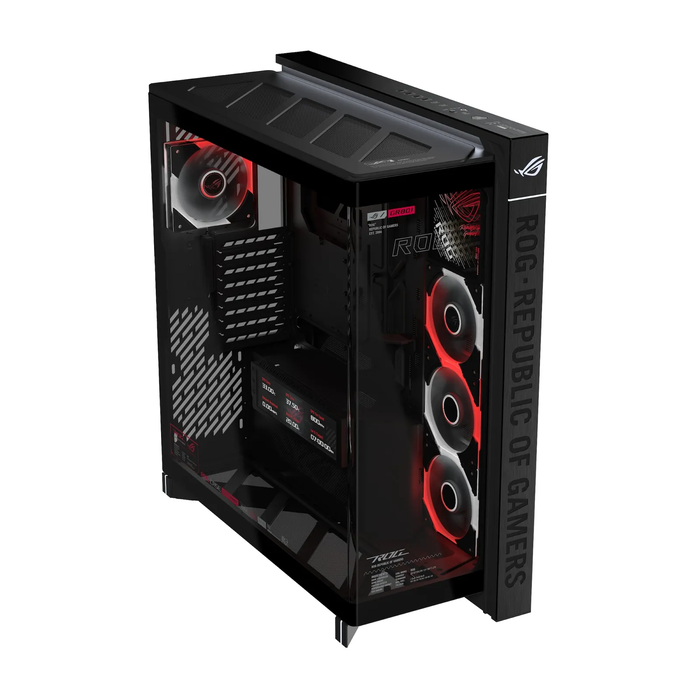 Asus ROG Cronox GR801 Gaming Midi Tower Κουτί Υπολογιστή Μαύρο με Πλαϊνό Παράθυρο