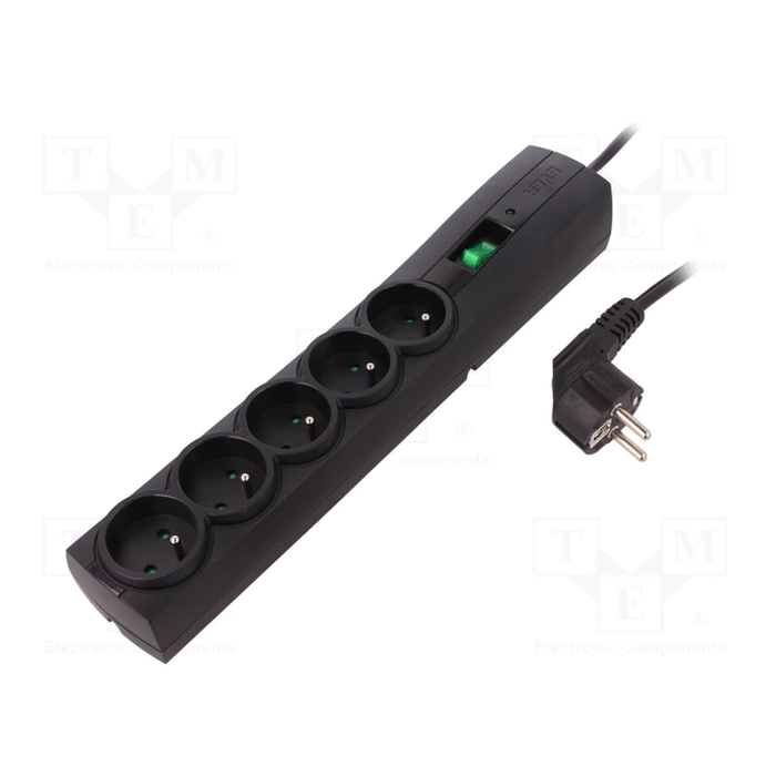 Πολύπριζο Με Διακόπτη Ever CLASSIC 5 AC outlet(s) 250 V Black 1.5 m