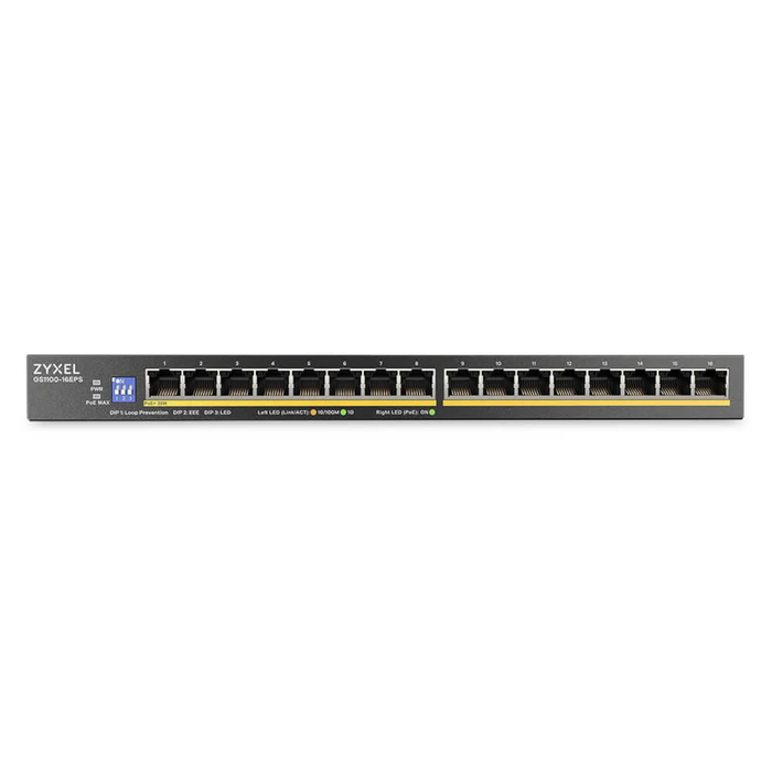 Zyxel GS1100-16EPS 16-Port Gigabit L2 Managed PoE+ Switch