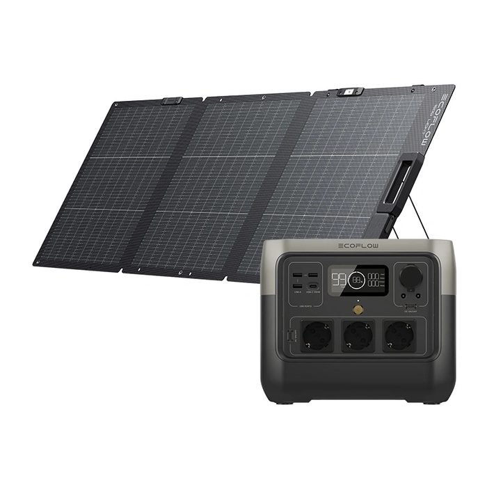 Bundle: Power station EcoFlow River 3 + portable solar panel 160W