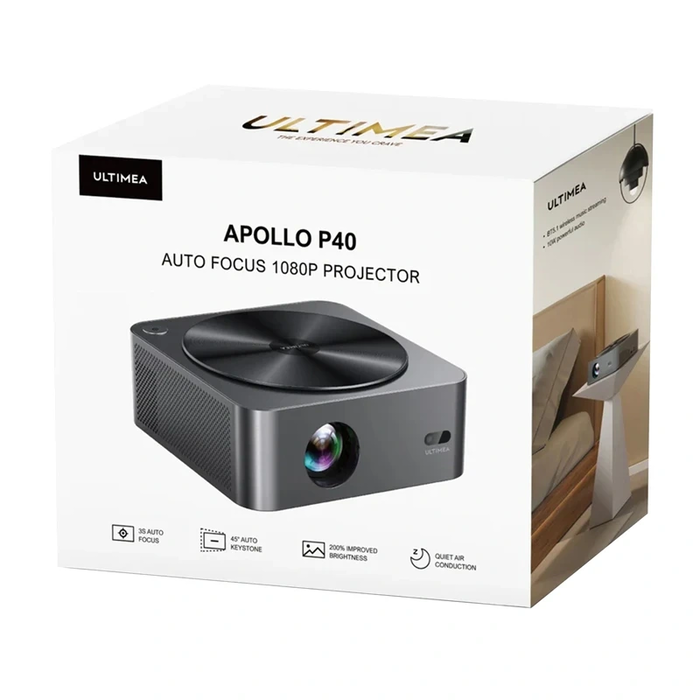 Ultimea Apollo P40 Mini Προβολέας LCD Full HD LED με Wi‑Fi και Ενσωματωμένα Ηχεία