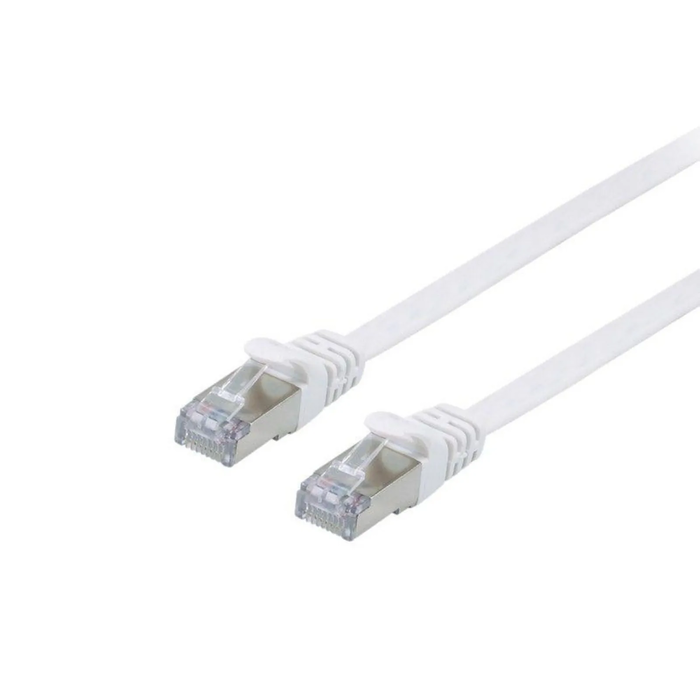 Equip Flat U/FTP (STP) Cat.6a (Gigabit) Καλώδιο Δικτύου Ethernet 10m Λευκό 607616